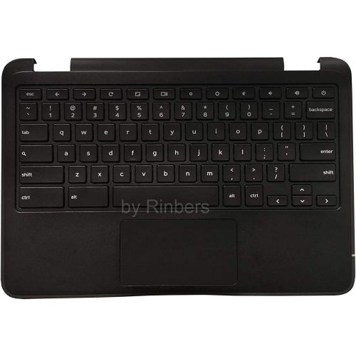 델 Rinbers Laptop Palmrest Upper Case with Keyboard and Touchpad Assembly Replacement for Dell Chromebook 11 3100 Latitude 11 3100 PN: 09X8D7