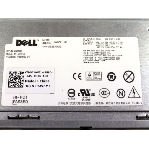 델 Dell Precision T3500 Workstation PSU 525W Power Supply (6W6M1)