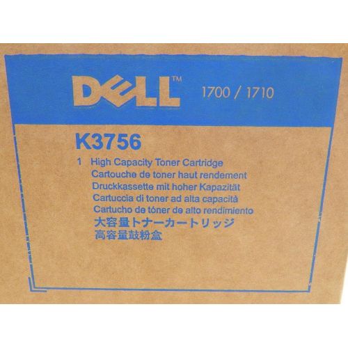 델 Dell K3756 6,000 Page Black Toner Cartridge 1700n 1710n Laser Printer