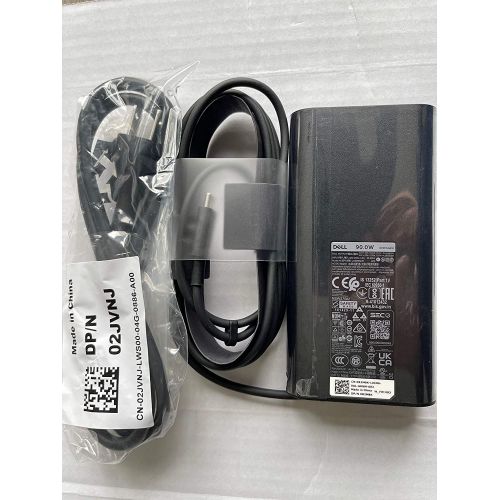 델 New Laptop Charger 90W watt USB Type C(USB C) AC Power Adapter Include Power Cord for Dell XPS 13，Precision 3540,Latitude 3400,3500, 5289,5300 2in1,7400 2in1,7300, 7390 2in1, 7200