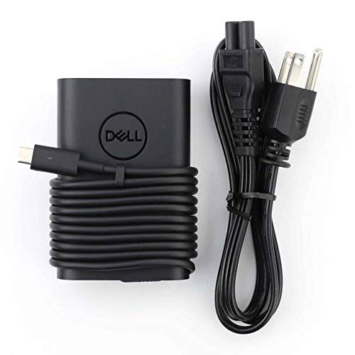 델 New Dell Laptop Charger 65W(Watt) AC Power Adapter With Type c(USB C/USBC) Tip Include Power Cord For XPS 12, 9250 XPS 13 9350 9360 9365 9370 9380, Latitude 7370 7280 7480 5480 727