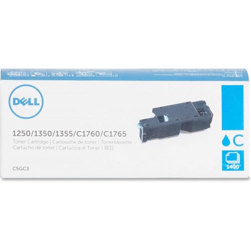 델 Dell C5GC3 1250 1350 1355 1760 1765 Toner Cartridge (Cyan) in Retail Packaging