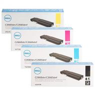 Dell HD47M Standard Yield Black with TW3NN, V4TG6, 2K1VC High Yield Color Toner Cartridge Set