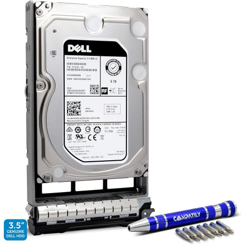 델 Dell 400 ALCR 6TB 7.2K SAS 12Gb/s 3.5 Inch Hard Drive in G13 Tray Bundle with Compatily Screwdriver Compatible with C5G97 NWCCG 400 AHFM 0NWCCG 8D1V4 PRNR6 400 AFNY 400 ANSC 400 AK