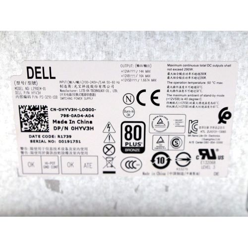 델 Dell 290W Power Supply HY3VH Optiplex 3020 7020 9020 MT L290EM 01 PS 3291 1DB