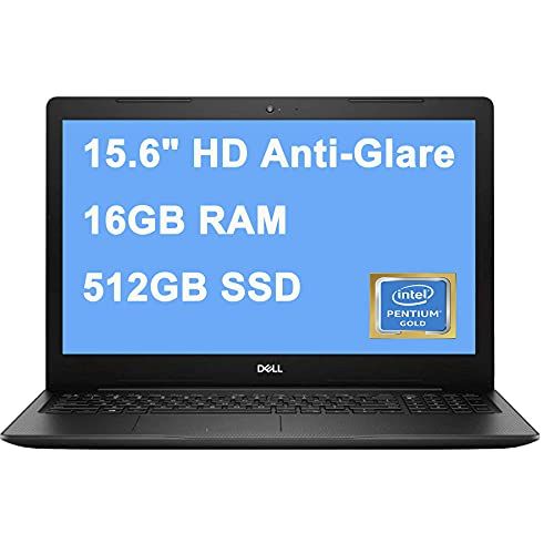 델 Flagship Dell Inspiron 15 3000 3583 Laptop Computer 15.6 HD Anti Glare Display Intel Pentium Gold 5405U 16GB DDR4 512GB SSD Intel UHD Graphics 610 Webcam Win10