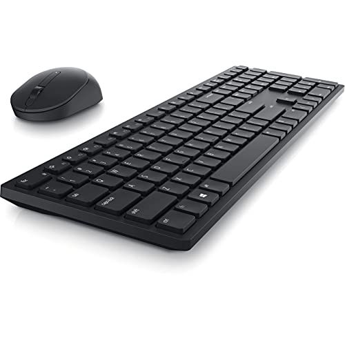 델 Dell KM5221W Pro Wireless Keyboard and Mouse Combo, Programmable Keys and Battery Indicator Light Black
