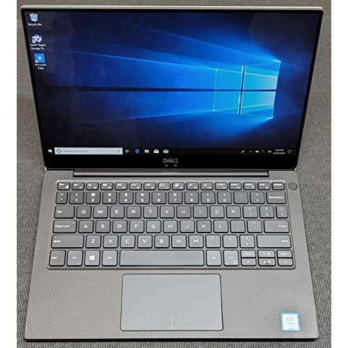 델 Dell XPS 13 9370 13.3 4K UHD LCD Touchscreen Notebook Computer, Intel Core i5 8250U 1.6GHz, 8GB RAM, 128GB SSD, Windows 10 Home, Silver with Black Palmrest