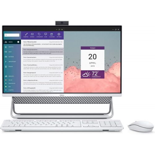 델 Dell Inspiron All in One 5490 23.8 FHD Touchscreen, 10th Gen Intel Core i5 10210U Processor, 256 PCle SSD HD, 8GB DDR4 RAM, Win 10 Home, 15 15.99 inches, Model:i5490 5043SLV PUS