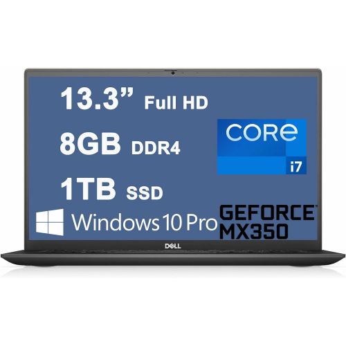 델 Dell Vostro 5000 5301 15 Premium Laptop I 13.3 inch Full HD (300Nits) I 11th Generation Intel 4 Core i7 1165G7 I 8GB DDR4 1TB SSD I GeForce MX350 2GB I Backlit Fingerprint USB C Wi