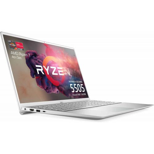 델 Dell Inspiron 5505 Laptop AMD Ryzen(TM) 7 4700U 8GB DDR4 256GB M.2 PCIe NVMe Solid State Drive 15.6 inch FHD (1920 x 1080) Anti Glare LED Backlight Non Touch Narrow Border WVA Disp