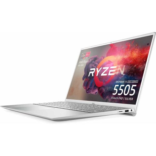 델 Dell Inspiron 5505 Laptop AMD Ryzen(TM) 7 4700U 8GB DDR4 256GB M.2 PCIe NVMe Solid State Drive 15.6 inch FHD (1920 x 1080) Anti Glare LED Backlight Non Touch Narrow Border WVA Disp