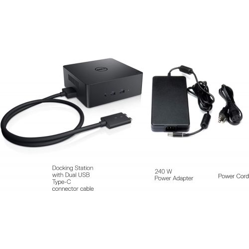 델 Dell Precision Dual USB C Thunderbolt Dock TB18DC Docking Station, with 240 Watt Power Adapter