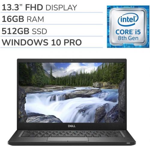 델 Dell Latitude 7390 2021 Premium 13.3 FHD Laptop Computer, 4 Core Intel Core i5 8350U 1.70 GHz, 16GB RAM, 512GB SSD, No DVD, Webcam,HDMI,Wi Fi,Bluetooth, Windows 10 Pro