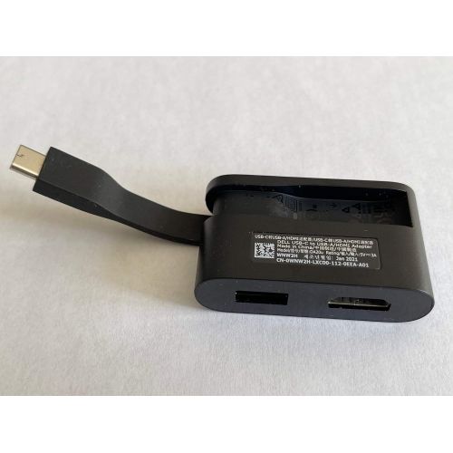 델 FOR Dell Dell DA20 USB Type C to HDMI/USB Type A Adapter Drop in The Box Component for: XPS 15 9500 Laptop XPS 17 9700 Laptop, Precision 5550 Mobile Workstation, Precision 5750 Mobile Works