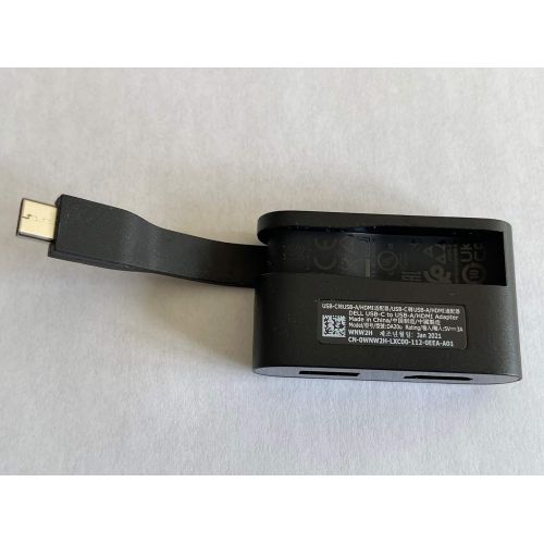 델 FOR Dell Dell DA20 USB Type C to HDMI/USB Type A Adapter Drop in The Box Component for: XPS 15 9500 Laptop XPS 17 9700 Laptop, Precision 5550 Mobile Workstation, Precision 5750 Mobile Works