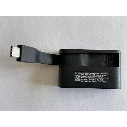 델 FOR Dell Dell DA20 USB Type C to HDMI/USB Type A Adapter Drop in The Box Component for: XPS 15 9500 Laptop XPS 17 9700 Laptop, Precision 5550 Mobile Workstation, Precision 5750 Mobile Works