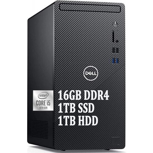 델 Dell Inspiron 3000 3880 Premium Desktop Computer I 10th Gen Intel 6 Core i5 10400 ( i7 7700) up to 4.30 GHz I 8GB DDR4 256GB SSD 1TB HDD I with Mouse and Keyboard WiFi Win10