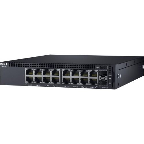 델 Dell Networking X1018P Switch 16 Ports Managed Rack mountable, Black (463 5910)