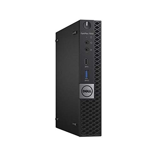 델 Dell Optiplex 7050 Micro Desktop Business PC, Intel Core i5 7500T 2.7GHz, 16GB DDR4, 256GB SSD, USB Type C, Win10Pro (Renewed)