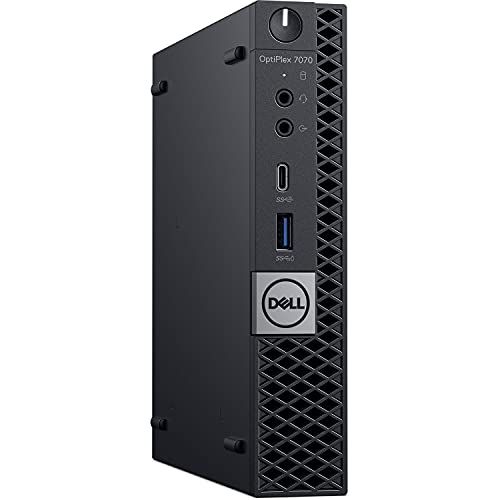 델 Dell OptiPlex 7070 Business Micro Desktop Computer, Intel Hexa Core i5 8600T up to 3.7GHz, 16GB DDR4 RAM, 256GB PCIe SSD, 802.11AC WiFi, Bluetooth 5.0, Displayport, Keyboard and Mo