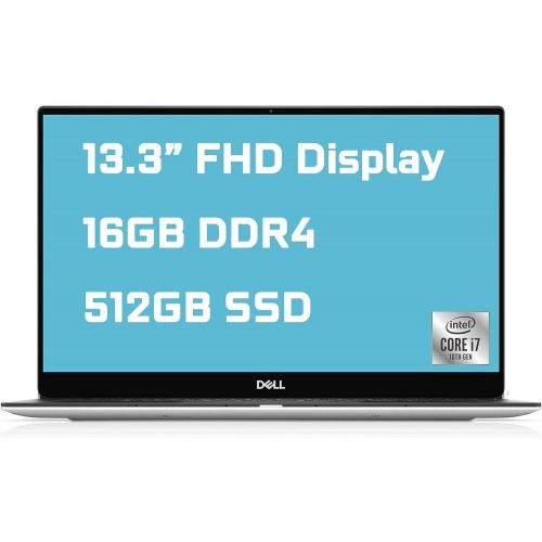 델 Dell XPS 13 7390 Premium Business Laptop I 13.3” FHD Display I 10th Gen Intel 4 Core i7 10510U I 16GB DDR4 512GB SSD I Backlit Fingerprint Thunderbolt USB C Win10