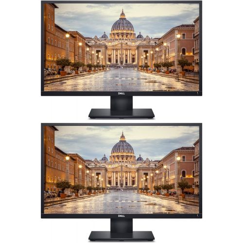 델 Dell E2420H 24 Inch FHD (1920 x 1080) LED Backlit LCD IPS Monitor with DisplayPort VGA Ports 2 Pack (25WFD)