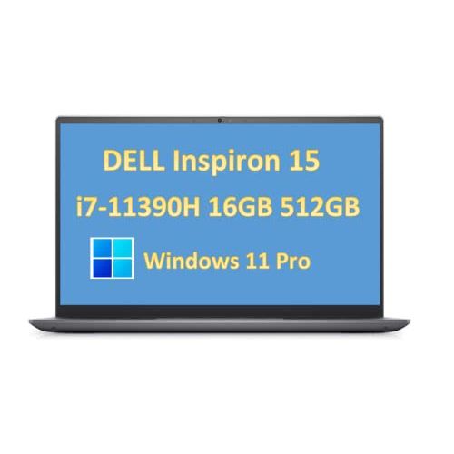 델 2022 Latest Dell Inspiron 5000 5510 15.6 FHD (Intel 4 Core i7 11390H, 16GB RAM, 512GB PCIe SSD), 1080p Full HD Business Laptop, Webcam, Thunderbolt 4, Fingerprint Reader, Backlit K