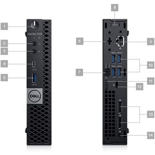 델 Dell OptiPlex 7070 Desktop Computer Intel Core i7 9700T 16GB RAM 256GB SSD Micro PC