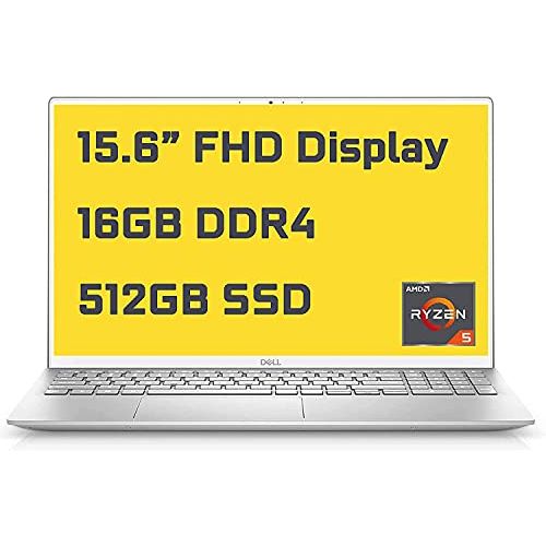 델 Dell Inspiron 15 5000 5505 Premium Business Laptop I 15.6” FHD I AMD 6 Core Ryzen 5 4500U( i7 10710U) I 16GB DDR4 512GB SSD I Backlit Fingerprint Wifi6 USB C Win10