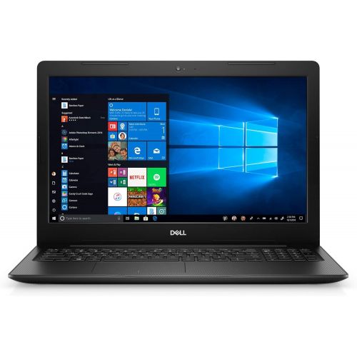 델 Dell Inspiron 3000 Series 15.6 HD Notebook Intel Celeron 4205U 1.8GHz 4GB RAM 128GB PCIe SSD Webcam Windows 10 Home in S Mode, Black