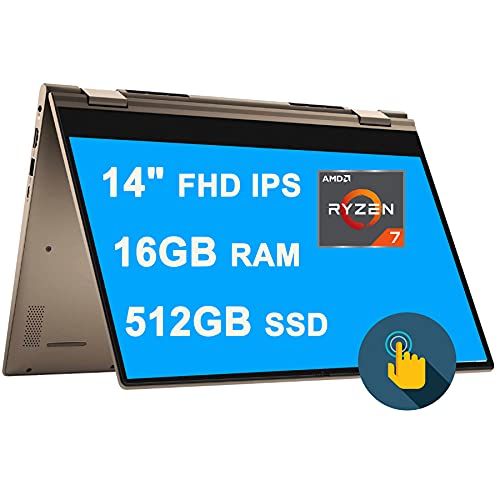 델 Dell Inspiron 14 7000 2 in 1 Laptop 14?FHD IPS Touchscreen AMD 8 Core Ryzen 7 4700U (Beats i7 10510U) 16GB DDR4 512GB SSD Alexa?Backlit FP Win 10