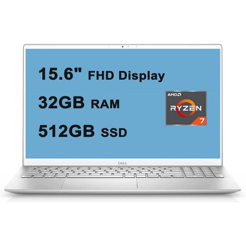 델 2021 Flagship Dell Inspiron 15 5000 Laptop Computer 15.6 FHD Display AMD Octa Core Ryzen 7 4700U ( i7 10510U) 32GB DDR4 512GB SSD Fingerprint Backlit Alexa Webcam WiFi Win10 + iCar