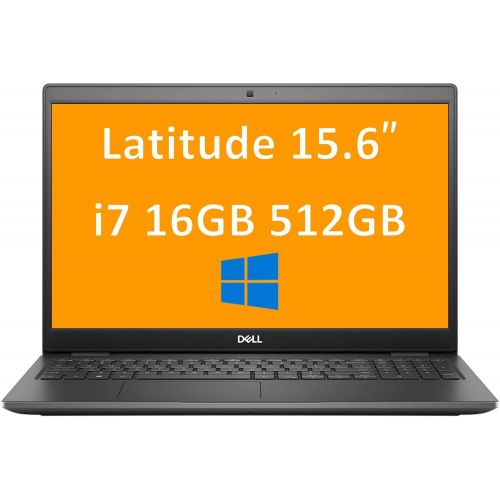 델 Dell Latitude 3000 3510 15.6 Full HD FHD (1920x1080) Business Laptop (Intel 10th Gen Quad Core i7 10510U, 16GB RAM, 512GB SSD) Type C, HDMI, Webcam, Windows 10 Pro