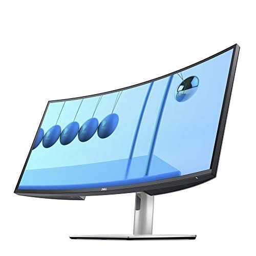 델 Dell U3421WE UltraSharp Curved Monitor, 34.14 Inch Ultrawide Monitor WQHD (3440 x 1440p at 60Hz), in Plane Switching Technology, 100mmx100mm VESA Mounting Support, Platinum Silver