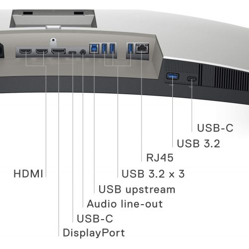 델 Dell U3421WE UltraSharp Curved Monitor, 34.14 Inch Ultrawide Monitor WQHD (3440 x 1440p at 60Hz), in Plane Switching Technology, 100mmx100mm VESA Mounting Support, Platinum Silver