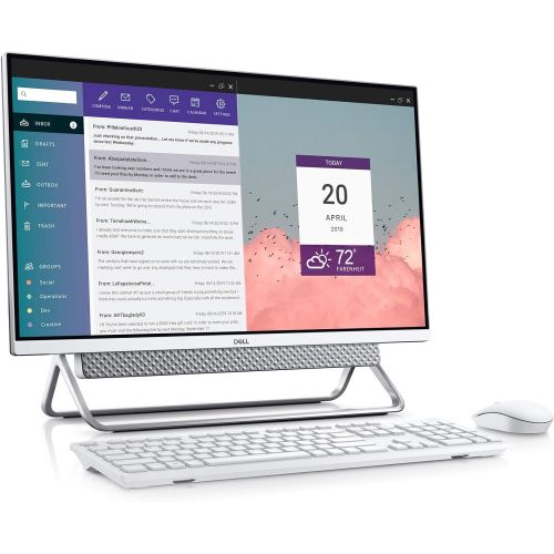 델 Dell Inspiron 7700 AIO Desktop, 27 inch FHD Infinity Touchscreen All in One Intel Core i7 1165G7, 12GB 2666MHz DDR4 RAM, 1TB HDD + 256GB SSD, Iris XE Graphics, Windows 10 Home S