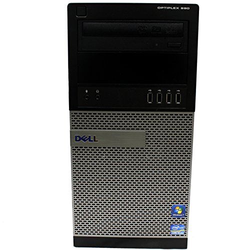 델 Dell Optiplex 990 Mini Tower Desktop Quad Core i5 2400 3.10GHz 8GB DDR3 RAM 1TB HD DVD RW Windows 7 Professional 64 Bit