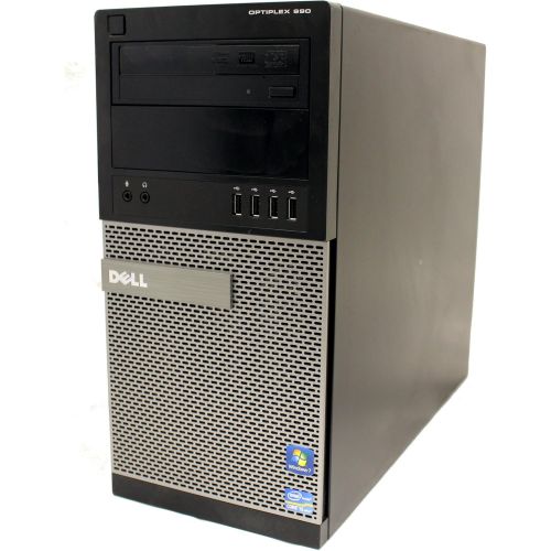 델 Dell Optiplex 990 Mini Tower Desktop Quad Core i5 2400 3.10GHz 8GB DDR3 RAM 1TB HD DVD RW Windows 7 Professional 64 Bit