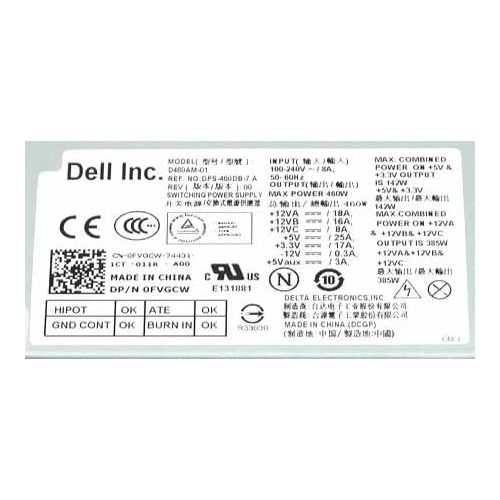 델 Dell FVGCW XPS 8500 460 Watt Power Supply Unit Delta D460AM 01