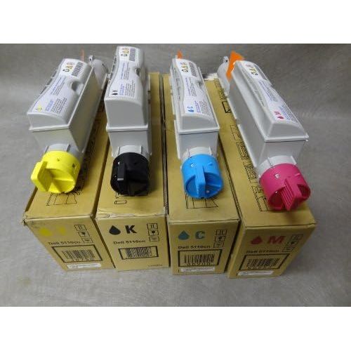 델 Dell 5110CN High Yield Lot of 4 Yellow, Cyan, Black and Magenta