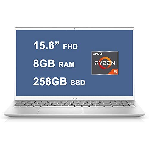 델 Dell Flagship Inspiron 15 5000 5505 Business Laptop 15.6” FHD Display AMD 6 Core Ryzen 5 4500U(Beat i7 10710U) 8GB DDR4 256GB SSD Backlit KB Fingerprint USB C Win10