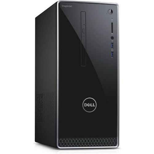 델 2016 Dell Inspiron 3650 Desktop Black (Intel Core i3 6100 Processor 3.70 GHz, 8GB DDR3L RAM, 1TB HDD, DVD, Wifi, Bluetooth, Windows 7/10 Professional) Keyboard/Mouse Included