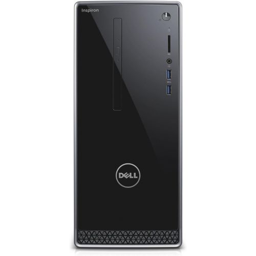 델 2016 Dell Inspiron 3650 Desktop Black (Intel Core i3 6100 Processor 3.70 GHz, 8GB DDR3L RAM, 1TB HDD, DVD, Wifi, Bluetooth, Windows 7/10 Professional) Keyboard/Mouse Included