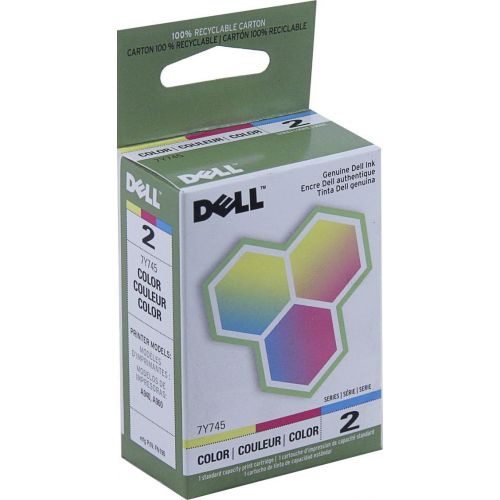 델 Dell 7Y745 Series 2 A940 A960 Ink Cartridge (Color) in Retail Packaging