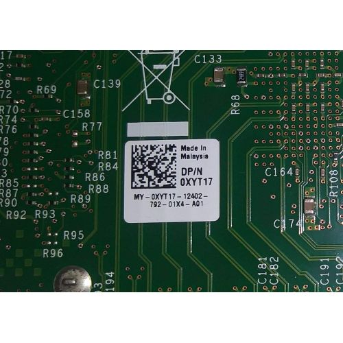 델 Dell XYT17 Intel X520 DA2 Dual Port 10Gb SFP+ PCI e Full Profile NIC