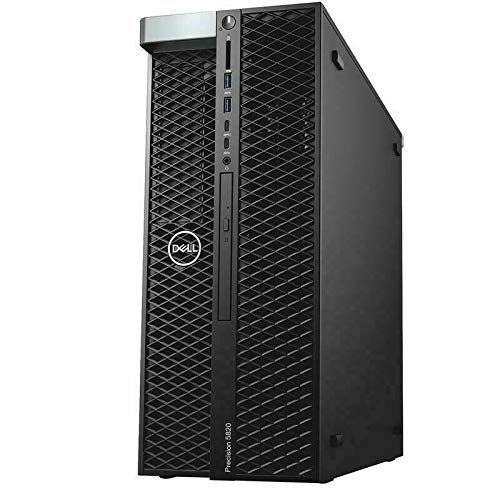 델 Dell Precision T5820 Workstation, Intel Xeon W 2133 6 Core 3.60GHz Processor, 64GB DDR4 2666MT/s RDIMM Memory, 1TB NVMe PCIe SSD, 2TB 7200RPM HDD, NVIDIA Quadro K1200 4GB GDDR5, Wi