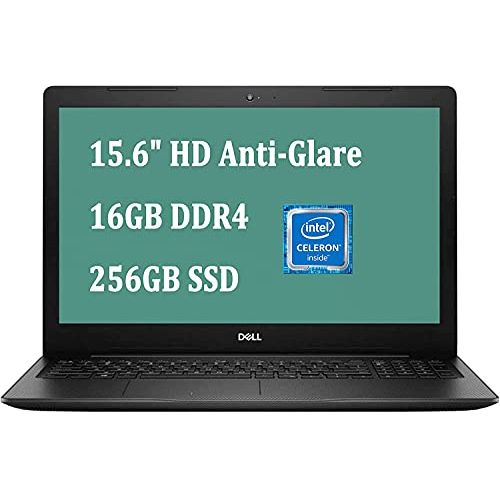 델 Dell Inspiron 15 3000 Premium Laptop I Intel Core Celeron 4205U I 15.6 HD Anti Glare Display I 16GB DDR4 256GB SSD I HDMI WiFi Webcam Intel UHD Graphics Win 10