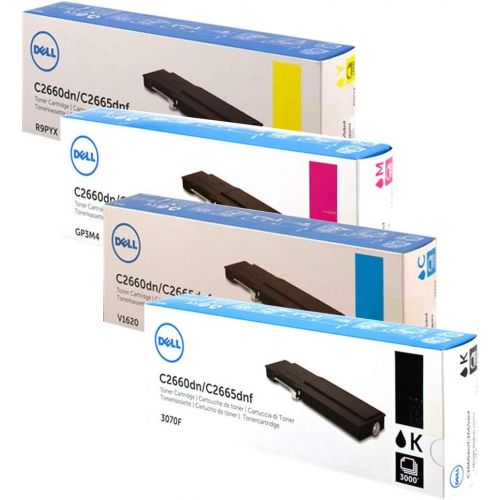 델 Dell C2660dn High Yield Black and Standard Yield Color Toner Cartridge Set