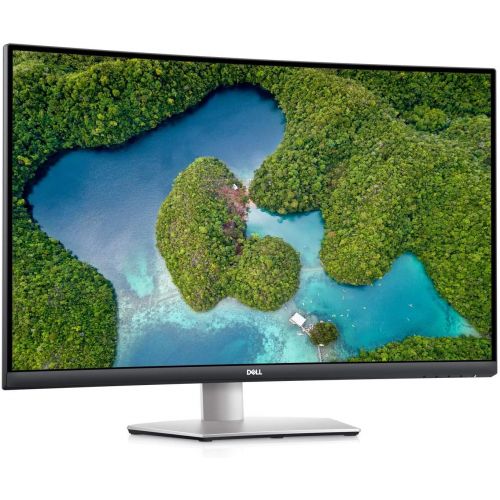 델 Dell S3221QS 32 Inch Curved 4K UHD, VA Ultra-Thin Bezel Monitor, AMD FreeSync, HDMI, DisplayPort, Built in Speakers, VESA Certified, Silver, Latest Edition